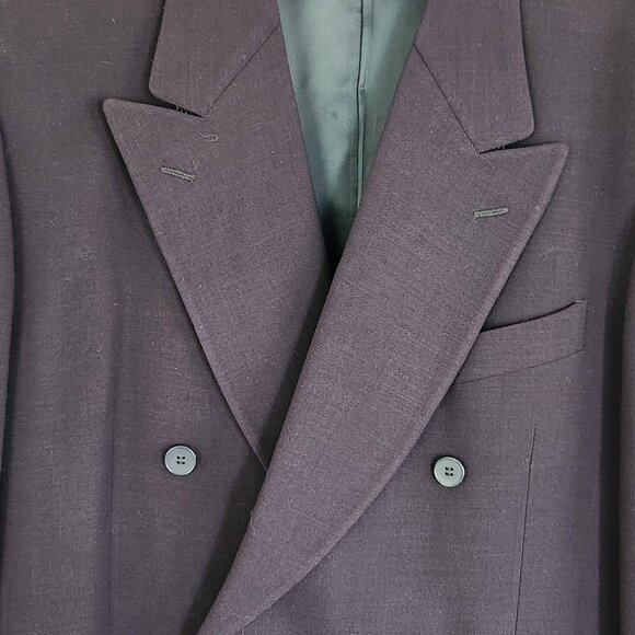 Calvin Klein Men Black Suit Jacket Double Breasted Lapel Collar - Picture 9 of 9